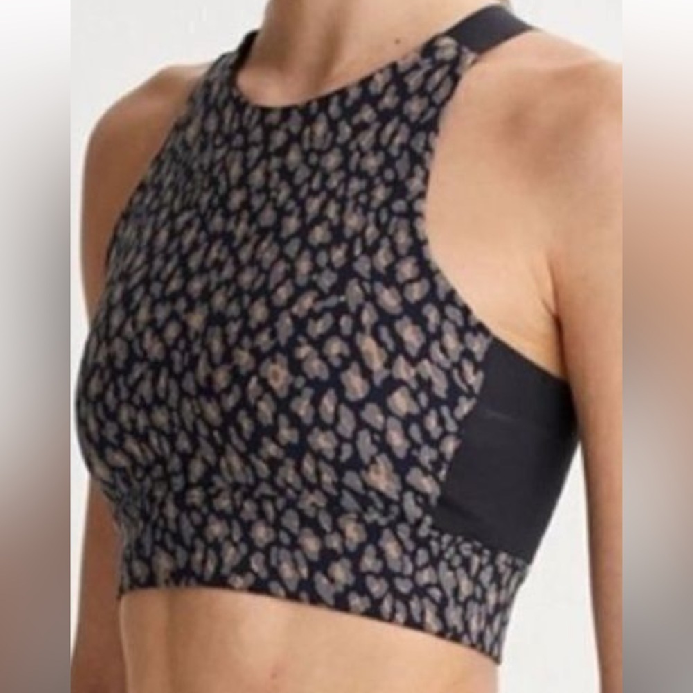 Varley Women's Night Fall Cheetah Sherman Workout Sports Bra - Size XS
